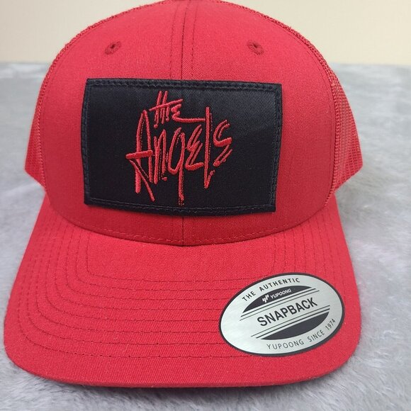 Yupoong The Angels Australian Band Spellout Classic Logo SnapBack‎ Cap Hat 70's - Picture 1 of 7